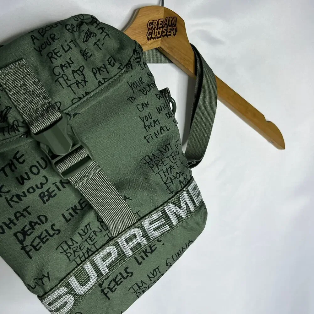 SS23 2023 Supreme NYC Gonz Field Olive All Over Print Side Crossbody Bag